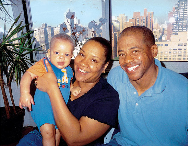 Charles, his wife, and their son, Jordan during Charles’ first meeting with his son. 